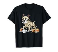 Boston Terrier Mummy Pumpkin Halloween Bambini Uomo Donna Maglietta