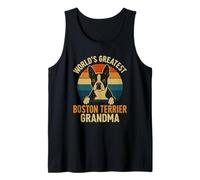 Boston Terrier Nonna Vintage Dog Lover World's Greatest Canotta
