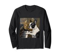 Boston Terrier Piano Dog Maglia a Manica
