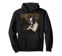 Boston Terrier Pianoforte Felpa con Cappuccio