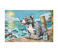 Boston Terrier Puzzle 1000 Pezzi Attività Creativa Indoor Wild Animals Pet Dogs Per Adulti E Ragazzi in Vacanza Gioco Educativo Rilassamento Pressione Ridotta A Casa 1000 PCS