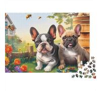 Boston Terrier Puzzle 1000 Pezzi - Puzzle Artistico Sofisticato, Relax E Concentrazione, Poster Incluso, 52x38cm/1000pcs