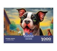 Boston Terrier Puzzle D'Intrattenimento Per Tutta La Famiglia - Ispirazione Da Museo, 1000 Pezzi Con Illustrazioni Di Eccezionale Qualità Visiva - Per Divertimento E Come Regalo Di Prestigio 14+ 52x3