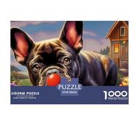 Boston Terrier Puzzle Per Tutta La Famiglia - 1000 Pezzi Di Grande Formato Con Illustrazioni Accattivanti Per Ogni Età - L'Idea Regalo Che Unisce Grandi E Piccini 38x26cm/1000pcs
