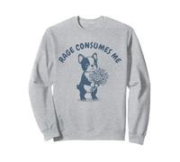 Boston Terrier Rage Consumes Me Sarcastico Ironic Dog Lover Felpa