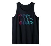 Boston Terrier Retro Silhouette Synthwave Cane Estetico Canotta