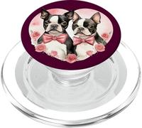 Boston Terrier San Valentino Rosa Rosso Cuore Amore San Valentino PopSockets PopGrip per MagSafe