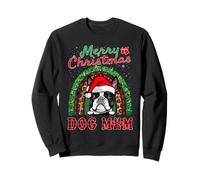 Boston Terrier Santa Dog Mom Boho Rainbow Christmas Xmas Felpa