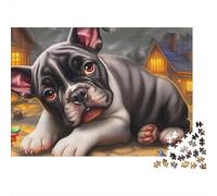 Boston Terrier Set Puzzle Premium Da 1000 Pezzi, Cute Pet Dog, Impossibile, Difficile, Stimolante, Migliore Idea Regalo, Regalo, Hobby, Intrattenimento 70x50cm/1000pcs