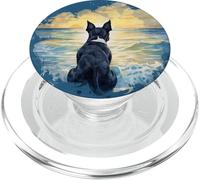 Boston Terrier Tramonto Oceano Spiaggia Avventura Cane PopSockets PopGrip per MagSafe