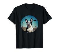 Boston Terrier UFO Aliens Extra Terrestre UAP Sfera Volante Maglietta