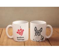 Boston Terrier - Un Tazza " i Love " Subli Cane