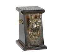 Boston Terrier urna di legno con cane Art-Dog