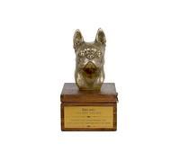 Boston Terrier urna sulla cassetta postale marrone Art-Dog