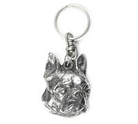 Boston Terrier - Versilberte Cane Rimorchio, Borsa Decorazione, Rucksack-Anhä