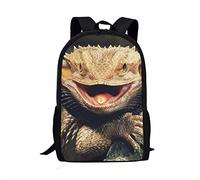 Boston Terrier, zaino per la scuola per bambini, per scuola elementare, per bambini, ragazze e ragazzi, Lucertola Drago, One Size