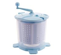 BOSUGE Lavatrice A Mano Mini Piccolo Disidratatore Manuale Dormitorio Campo La Lavatrice Portatile A Canna Singola Non Ha Bisogno di Elettricità per Eluare,Blue