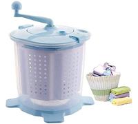 BOSUGE Mini disidratatore per Lavatrice a manovella, Piccola rondella semiautomatica, centrifuga compatta, Manuale Portatile Non Elettrico, Adatto per dormitorio da Campeggio,Blue