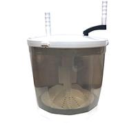 BOSUGE Mini Lavatrice Portatile A Manovella Mini Lavatrice Manuale Vestiti Non Elettrici Centrifuga Lavanderia Compatta per Dormitori Camper Campeggio ECC,Grigio