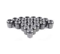 BOSUGE Set di pinze ER32 da 19 Pezzi 2/25"- 4/5", Kit di pinze in Acciaio per Molle, Chiave per taglierina a Conchiglia per mandrino per fresatrice CNC, Incisione USA