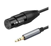 BosuLai Cavo XLR mini jack, Cavo XLR Prolunga Jack 3.5 mm, per microfono Aux per videocamere, fotocamere DSLR, dispositivo di registrazione per computer e altro ancora - 1.5M