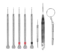 BosuLai Kit Riparazione Orologio 8 Pezzi, Kit Piccolo Cacciavite Precision per Orologio/Occhiali, Strumenti di Riparazione Dell'orologiaio con Phillips & Flat & Hex Cacciavite per Sostituzione
