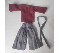 BOSWON 1/12 Riman rosso grigio Samurai vestiti (senza figura) per action figure MEZCO da 6 pollici