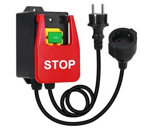 BOSYTRO Off-Un coperchio rosso,Interruttore macchina Impermeabile,Interruttore elettrico a pulsante,Tagliatrice Trapano da banco Pulsante,Per tavoli macchina e altre apparecchiature elettriche (stop)