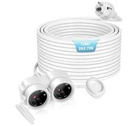 BOSYTRO Prolunga cavo di alimentazione, presa esterna, impermeabile, con 2 prese e copertura antipolvere, prolunga per interni ed esterni, max. 3500 W/16 A, 250 V, IP44, cavo di alimentazione da 10 m