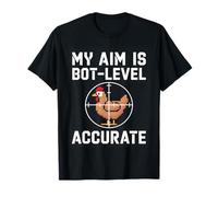 Bot Aim Gamer Accuracy HUD Style Pixel Design Maglietta