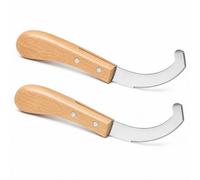 Bot - Coltello per uova per cavalli, confezione da 2, strumento per rimuovere le uova mosche, lama seghettata curva in acciaio inossidabile, coltello per la toelettatura di uova visibili, peli sciolti