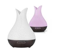 BOT diffusore di aromi elettrico per oli essenziali con Alexa e Google Home. 4 in 1 lampada profumata decorativa, purificatore d'aria e umidificatore (legno scuro)