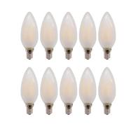 Bot Lighting set 10 Lampadine led oliva vetro smerigliate 4,5W 470LM 2700K Luce calda