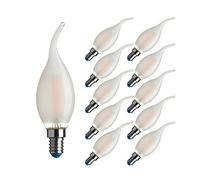 Bot Lighting Shot Set 10 Lampadine E14 Filamento LED 4,5W Colpo di vento fiamma 470 Lumen 2700K 4000K (40W Luce Calda)