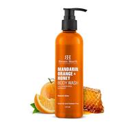 Botanic Hearth Bagnoschiuma al mandarino e miele con estratto di buccia di limone per un bagliore radioso, senza solfati e parabeni, adatto a tutti i tipi di pelle, gel doccia per uomini e donne, 245