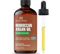 Botanic Hearth Olio di argan marocchino per capelli e pelle, olio di argan per capelli ricci e crespi, favorisce la crescita e ripara capelli secchi e danneggiati, non OGM, 118,3 ml