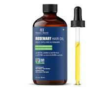 Botanic Hearth Olio di rosmarino puro al 100% per la crescita dei capelli, infuso con biotina, trattamento rinforzante per capelli, nutriente e volumizzante, con olio di jojoba e olio di ricino, non