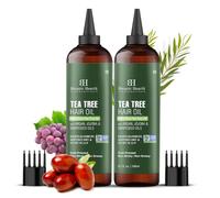 Botanic Hearth Olio di tea tree puro al 100% per la crescita dei capelli, infuso con oli di jojoba e vinaccioli, olio per capelli, ripara i capelli secchi danneggiati, rinforzante, più sano, tonico