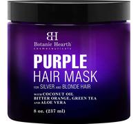 Botanic Hearth Purple Hair Mask per capelli argentati e biondi - 8 oz - Trattamento tonificante per capelli con olio di cocco, t verde all'aranc