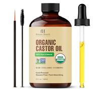 Botanic Hearth Rizinusöl USDA-zertifiziertes Bio | 100% rein & amp; hexanfrei| kaltgepresst | Wachstum für Wimpern, Augenbrauen, Haare I mit Augenbrauen-und Wimpernbürste I 60 m1…