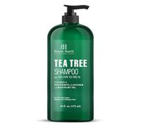 Botanic Hearth Shampoo all'albero del tè (Tea Tree Shampoo), vitamina C, menta piperita, olio di lavanda e rosmarino, combatte la forfora e il cuoio capelluto secco, 16 fl oz