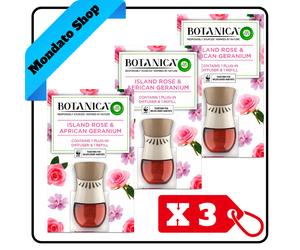 BOTANICA AIR WICK DEO 19ml DIFFUSORE ELETTRICO ROSE GERANIUM (X3)