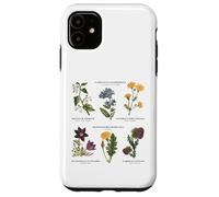 Botanica vintage - Sei fiori selvatici con nomi latini Custodia per iPhone 11