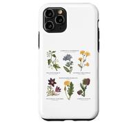 Botanica vintage - Sei fiori selvatici con nomi latini Custodia per iPhone 11 Pro