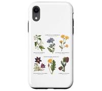 Botanica vintage - Sei fiori selvatici con nomi latini Custodia per iPhone XR