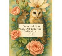 Botanical 1950 Line Art Coloring Collection 2 Life