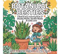 Botanical Besties: Bold and Easy Plant Coloring Book for All Ages, Simple Garden Scenes with Chunky Designs for Relaxation, Stress Relief, and Creative Fun with Leaves, Pots, and Cozy Nature Moments