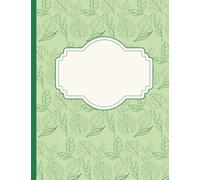 Botanical Composition Notebook - Premium Green Leaf Pattern: Cute & Stylish Notebook for School, College, Work or Everyday Writing