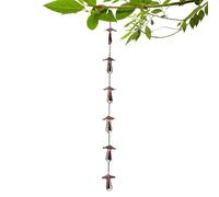 Botanical Drainage Chime - Funghi Foresta Downspout, grondaia in rame rustico, estetica stravagante, percorso d'acqua a cascata, accenti da giardino all'aperto, finitura in bronzo resistente alle
