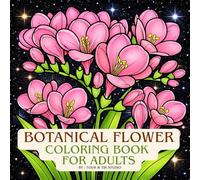 Botanical Flower Coloring Book for Adults: 50 Elegant Floral Designs in Squre format for Relaxation & Stress Relief